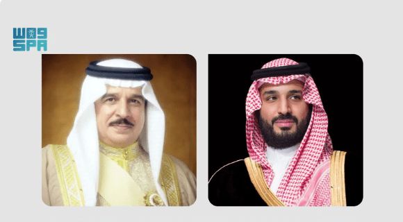 ولي العهد يتلقى اتصالًا هاتفيًا من ملك البحرين هنأه فيه بعيد الأضحى المبارك
