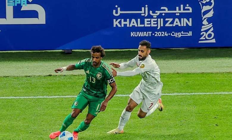 الأخضر يتقدم على البحرين بهدف في الشوط الأول بتصفيات المونديال