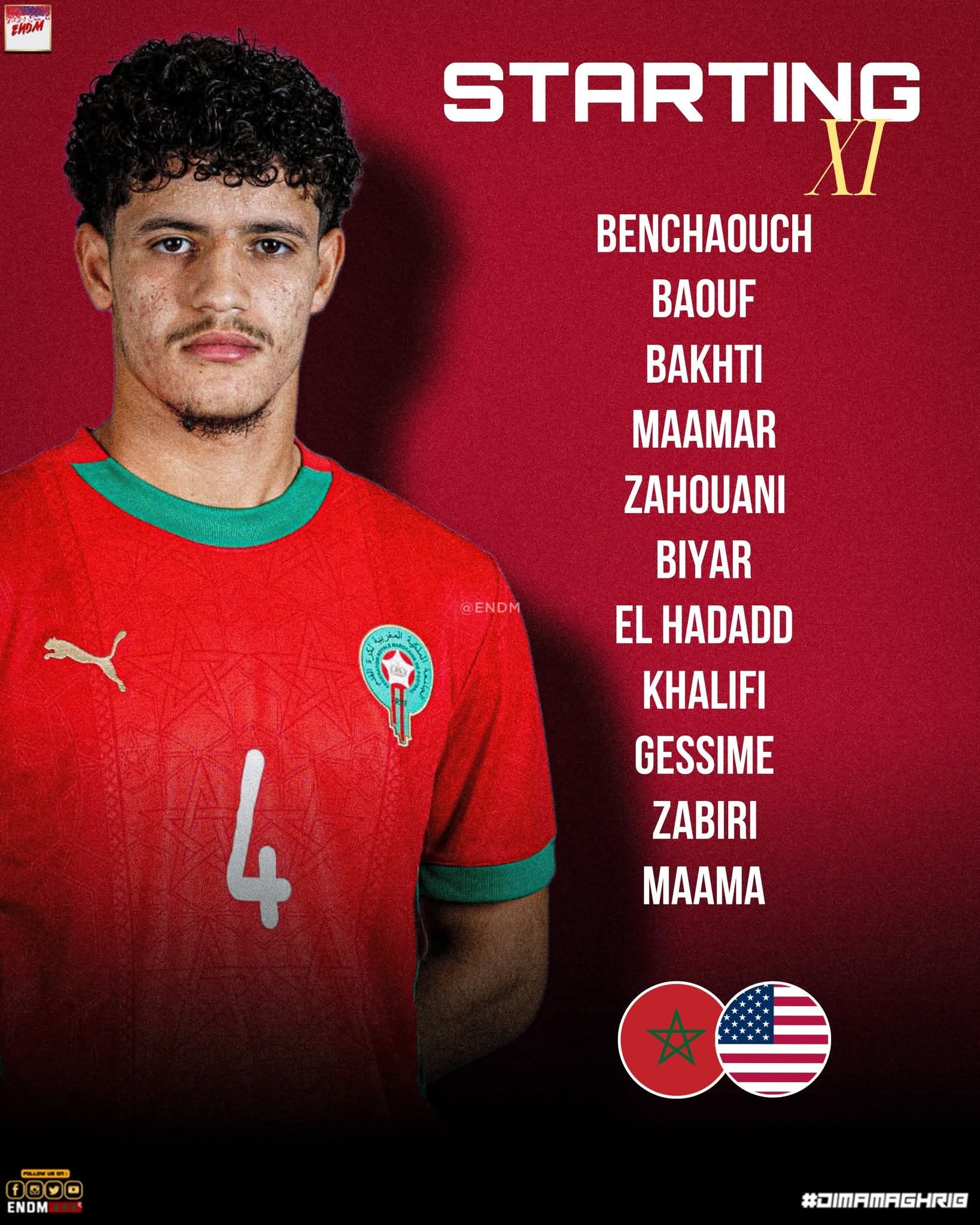 تردد القنوات الناقلة لمباراة المغرب وأمريكا في كاس العالم للشباب 2025 الدور قبل النهائي