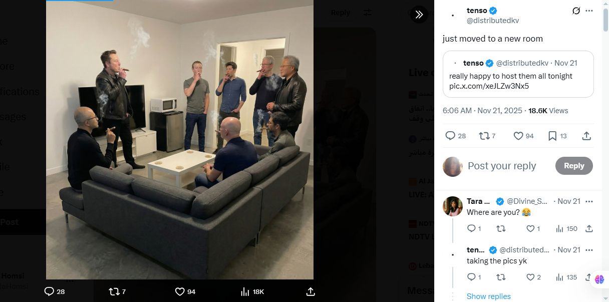 صورة نشرها حساب @distributedkv في اكس، في 21 تشرين الثاني 2025