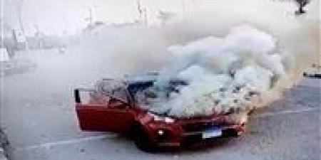 السيطرة على حريق شب بسيارة ملاكي في مدينة نصر - تواصل نيوز