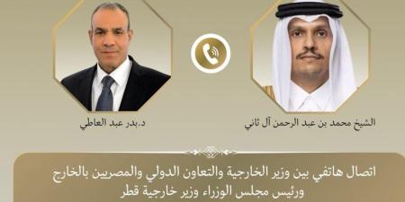 وزير الخارجية يبحث هاتفيا مع نظيره القطري التطورات الإقليمية - تواصل نيوز