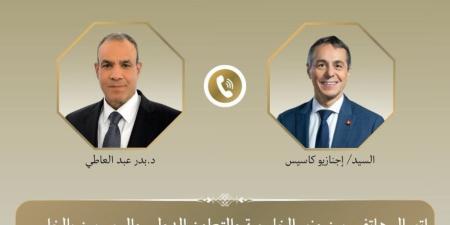 اتصال هاتفي بين وزير الخارجية ونظيره السويسري لبحث العلاقات الثنائية والتطورات الإقليمية - تواصل نيوز