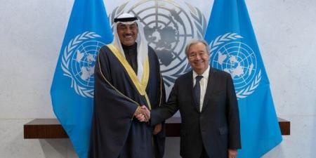 ولي العهد الكويتي يلتقي الأمين العام للأمم المتحدة على هامش أعمال الأسبوع رفيع المستوى في نيويورك - تواصل نيوز