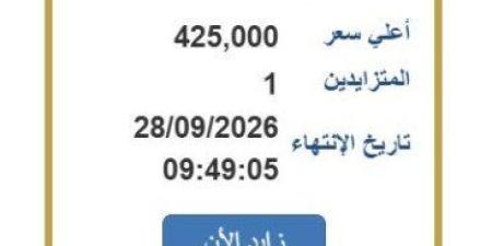 سعرها اقترب من نصف مليون جنيه.. رابط وخطوات التزايد على لوحة سيارة مميزة - تواصل نيوز