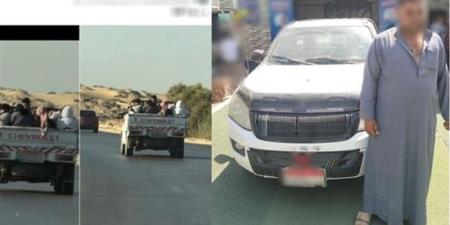 ضبط سائق سمح لعمال بالجلوس أعلى صندوق سيارة ربع نقل بالشرقية - تواصل نيوز
