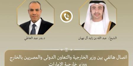 وزير الخارجية يبحث هاتفياً مع نظيره الإماراتي العلاقات الثنائية وتطورات الأوضاع في المنطقة - تواصل نيوز