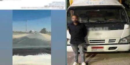 القبض على سائق نقل بتهمة السير عكس الاتجاه في المنيا - تواصل نيوز