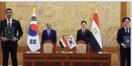 الرئيس السيسى ونظيره الكورى يشهدان التوقيع على عدد من الاتفاقيات ومذكرات التفاهم - تواصل نيوز