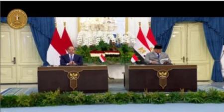الرئيس السيسى: نستهدف رفع حجم التبادل التجارى مع إندونيسيا لـ5 مليارات دولار بحلول عام 2030 - تواصل نيوز