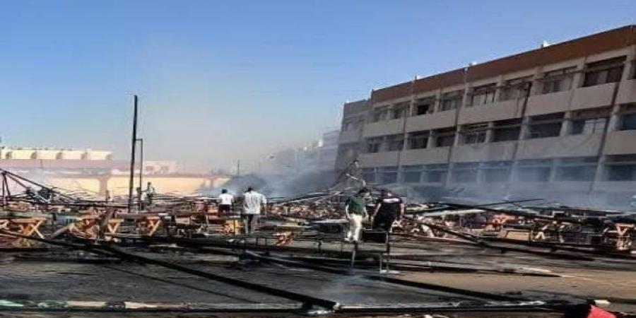 شاهد الان - ماس كهربائي.. إخماد حريق داخل خيمة امتحانات في جامعة السادات - تواصل نيوز