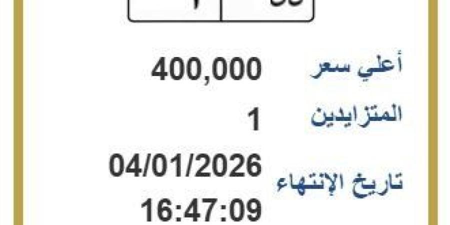 بـ 400 ألف جنيه.. المرور تطرح التزايد على لوحة سيارة مميزة - تواصل نيوز