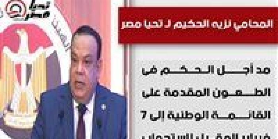 المحامي نزيه الحكيم لتحيا مصر: تأجيل الطعون على القائمة الوطنية إلى 7 فبراير لاستجواب رئيس الهيئة الوطنية للانتخابات - تواصل نيوز