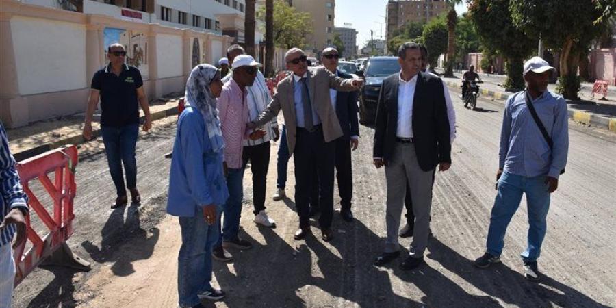 محافظ الأقصر يتفقد أعمال الرصف ورفع كفاءة الطرق بشوارع المدينة - تواصل نيوز