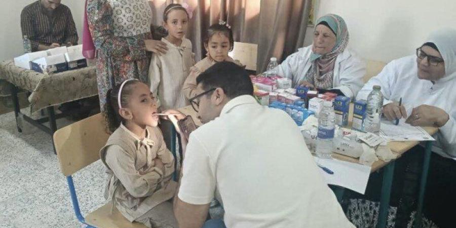 جامعة بنها تنظم قافلة طبية لطلاب مدرسة عاطف الجبالي بزاوية بلتان بطوخ - تواصل نيوز