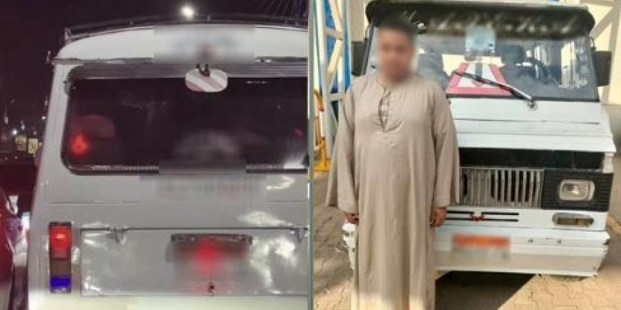 ضبط سائق ميكروباص ثبّت إشارات ضوئية تُظهر علامة خادشة للحياء في سوهاج - تواصل نيوز