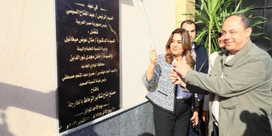 وزيرة التنمية المحلية: مصنع إنتاج شكائر الزماط بالخارجة ينتج ١.٥ مليون شكارة سنوياً - تواصل نيوز