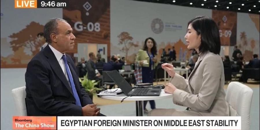 وزير الخارجية يُجري لقاء مع قناة "بلومبرج" عن جولة الرئيس السيسي الآسيوية - تواصل نيوز