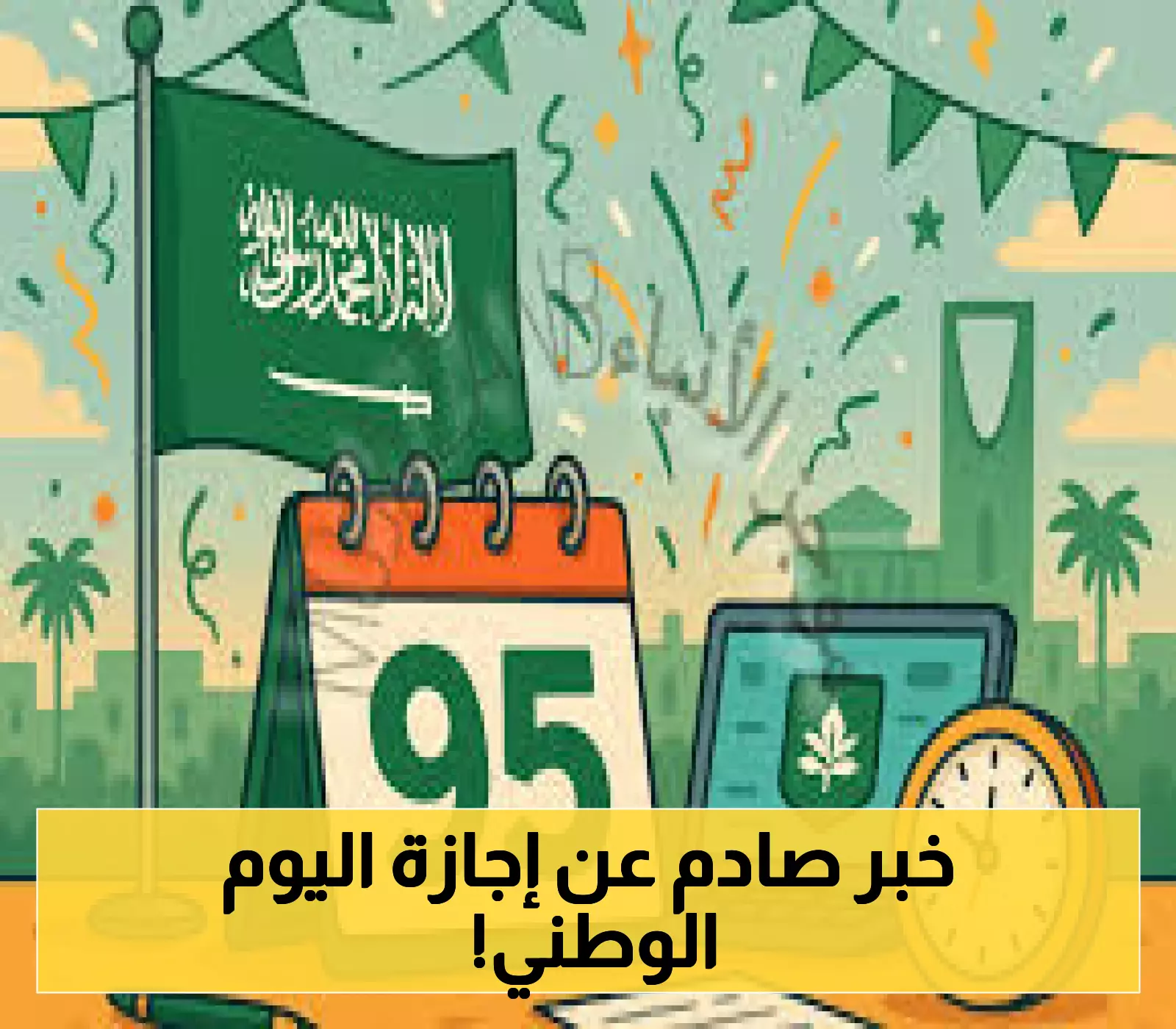 إجازة اليوم الوطني السعودي 95: تفاصيل رسمية تكشف عن مفاجآت مذهلة! 5 إجازة اليوم الوطني السعودي 95: تفاصيل رسمية تكشف عن مفاجآت مذهلة!