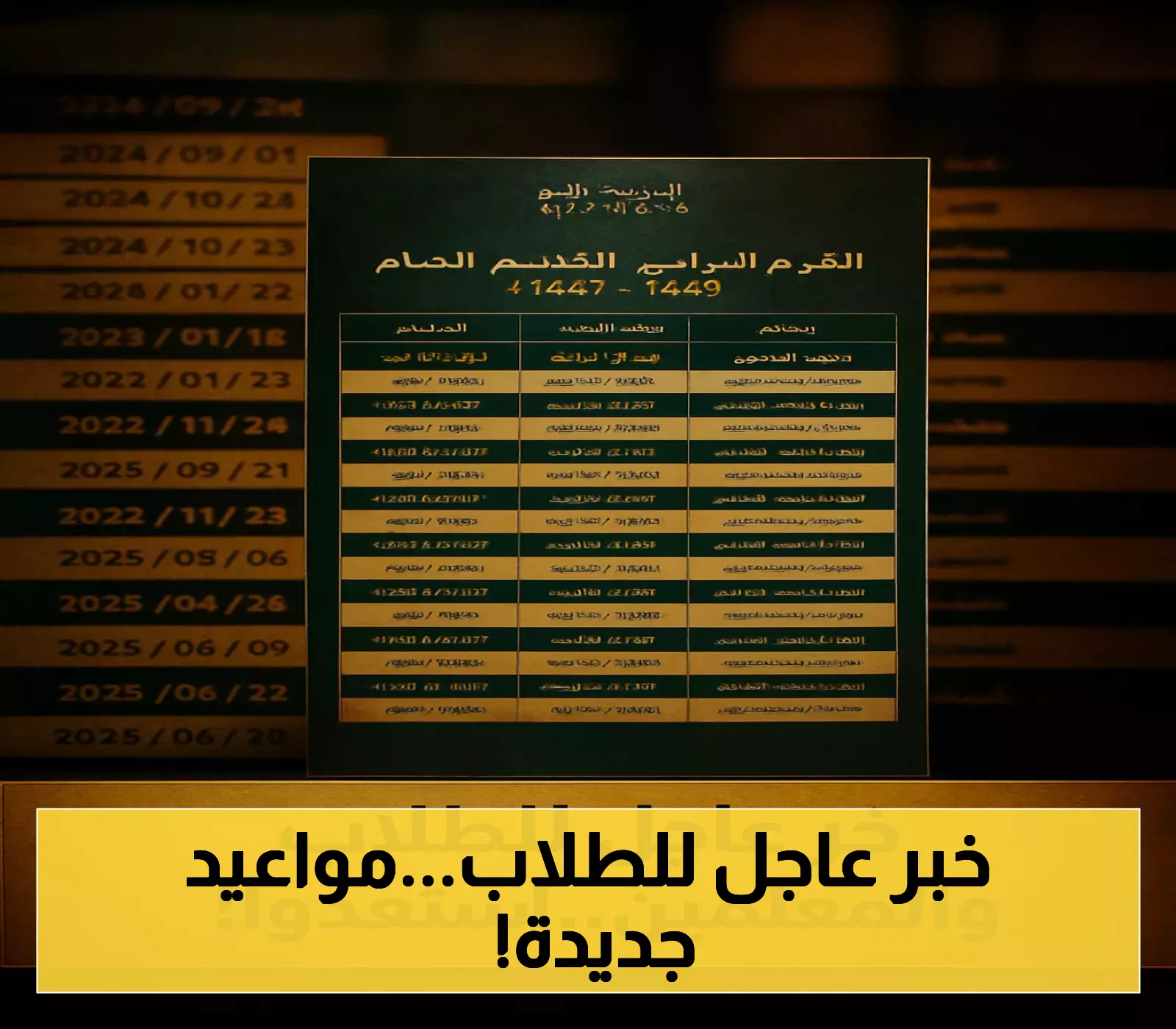 التعليم السعودية تكشف عن مواعيد التقويم الدراسي 1447 الجديدة