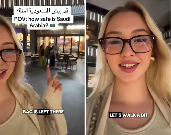 فتاة بريطانية تختبر مستوى الأمان في السعودية: تجربة مثيرة تُظهر تصرفاتها مع حقيبتها في الأماكن العامة