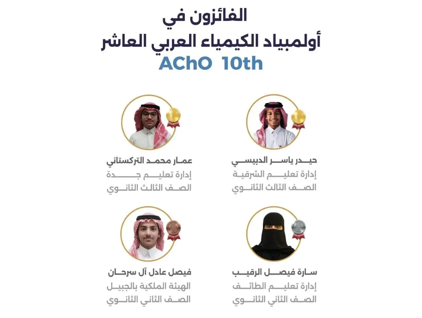 السعودية تتألق في أولمبياد الكيمياء العربي 2025 وتحقق 4 ميداليات ملونة