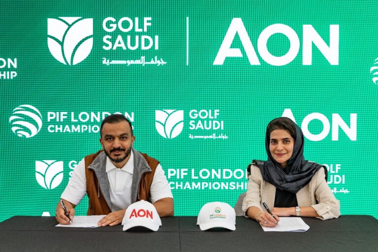 “جولف السعودية” و”Aon” تتحدان لتعزيز رياضة الجولف النسائية في بطولة PIF بلندن