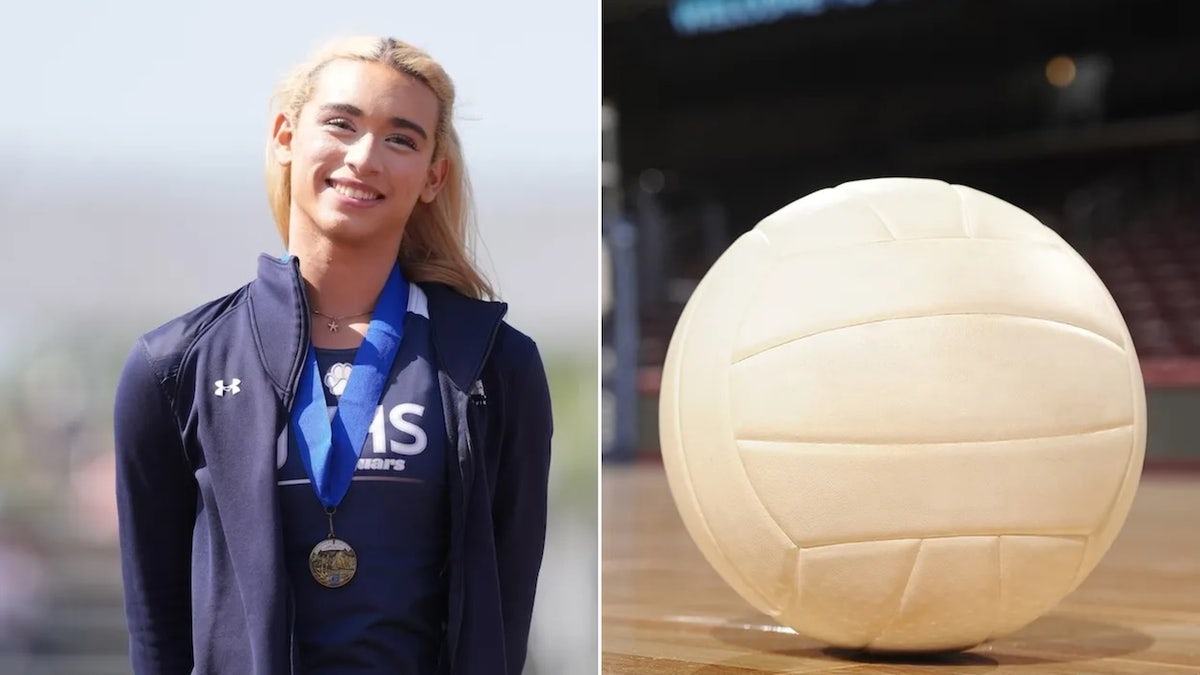 هزيمة فريق كرة الطائرة في كاليفورنيا الثانوية أمام خصمهم Trans Athlete