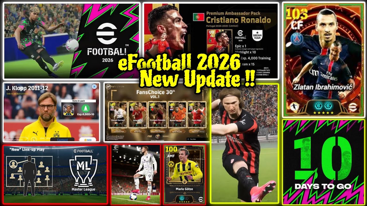 Update”.. بعودة اسطورية تحميل تحديث eFootball 2026 v5.0.0 عودة نادي بوروسيا دورتموند بترخيص كامل