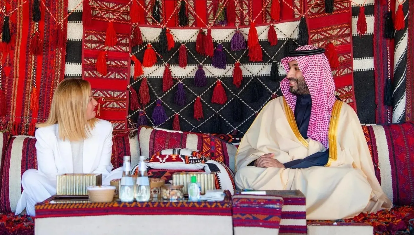 ولي العهد السعودي ورئيسة وزراء إيطاليا يبحثان تعزيز العلاقات وتطورات الأزمة في غزة