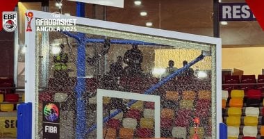 تأجيل مباراة مصر والسنغال في بطولة الأفرو باسكت بسبب حادثة كسر زجاج