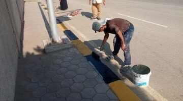 تجميل الطرق وتحسين البيئة في البدرشين والقرى المجاورة