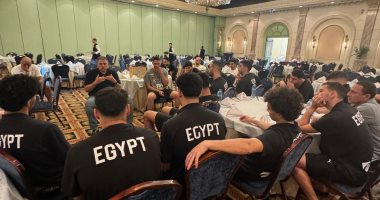 تحفيز خالد فتحي لمنتخب اليد الناشئ قبيل مواجهة أيسلندا في المونديال