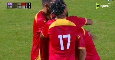حرس الحدود يتفوق على البنك الأهلي 1-0 في الشوط الأول: تفاصيل الفيديو