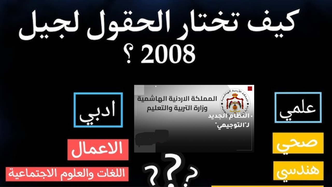 “متاح الآن”.. رابط تسجيل حقول توجيهي 2008 وزارة التربية والتعليم الأردنية