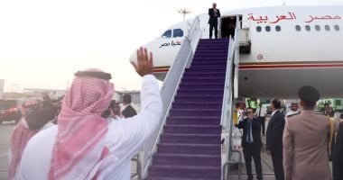 عودة الرئيس السيسي بعد لقاءه مع ولي العهد السعودي