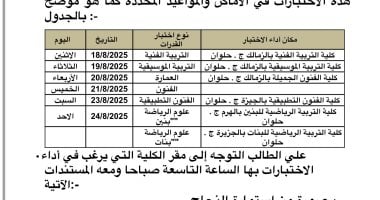 فتح باب التقدم لاختبارات القدرات: تنسيق الشهادات المعادلة يبدأ 16 أغسطس