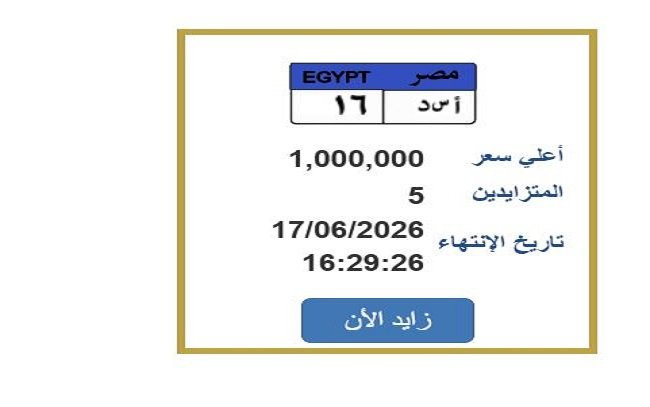 مزايدة نارية على لوحة سيارة مميزة تتجاوز مليون جنيه… هل تفتح أبواب الثراء أم تتحول إلى فرصة فريدة للمستثمرين؟