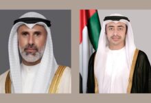 عبدالله بن زايد يتلقى مكالمة هاتفية من وزير الخارجية الكويتية