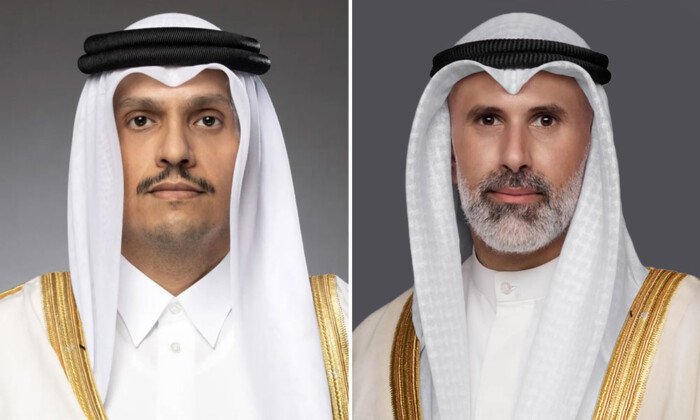 وزيرا خارجية الكويت وقطر يناقشان سبل خفض التصعيد وتعزيز الأمن والاستقرار في المنطقة